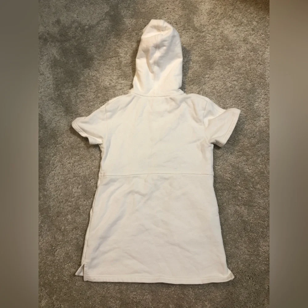 Chloe Paris White Hooded Short Sleeve Cotton Dress Sz 4T Girls